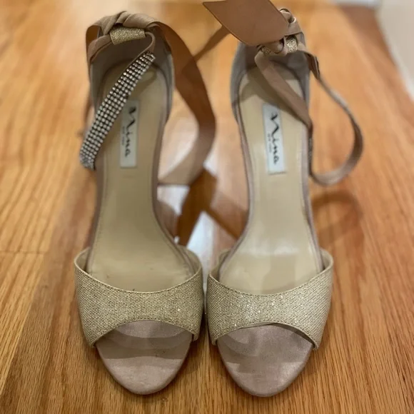 Nina ‘Vinnie’ crystal embellished heels - Picture 1 of 4